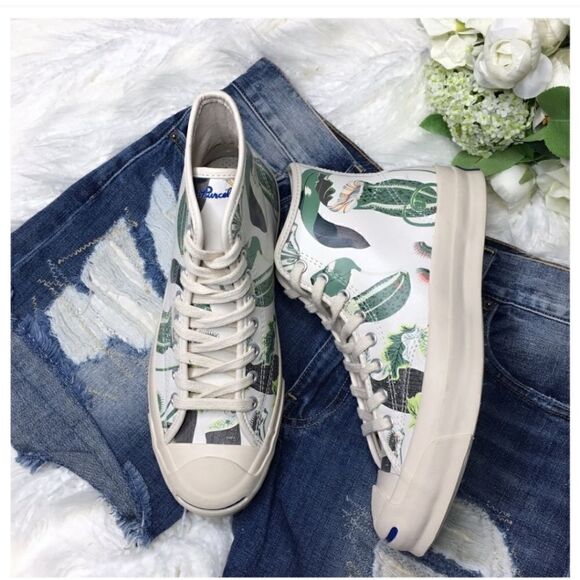 Converse Jack Purcell High Top Sneaker Womens Size 10.5 Carnivorous Prin… - Picture 7 of 9